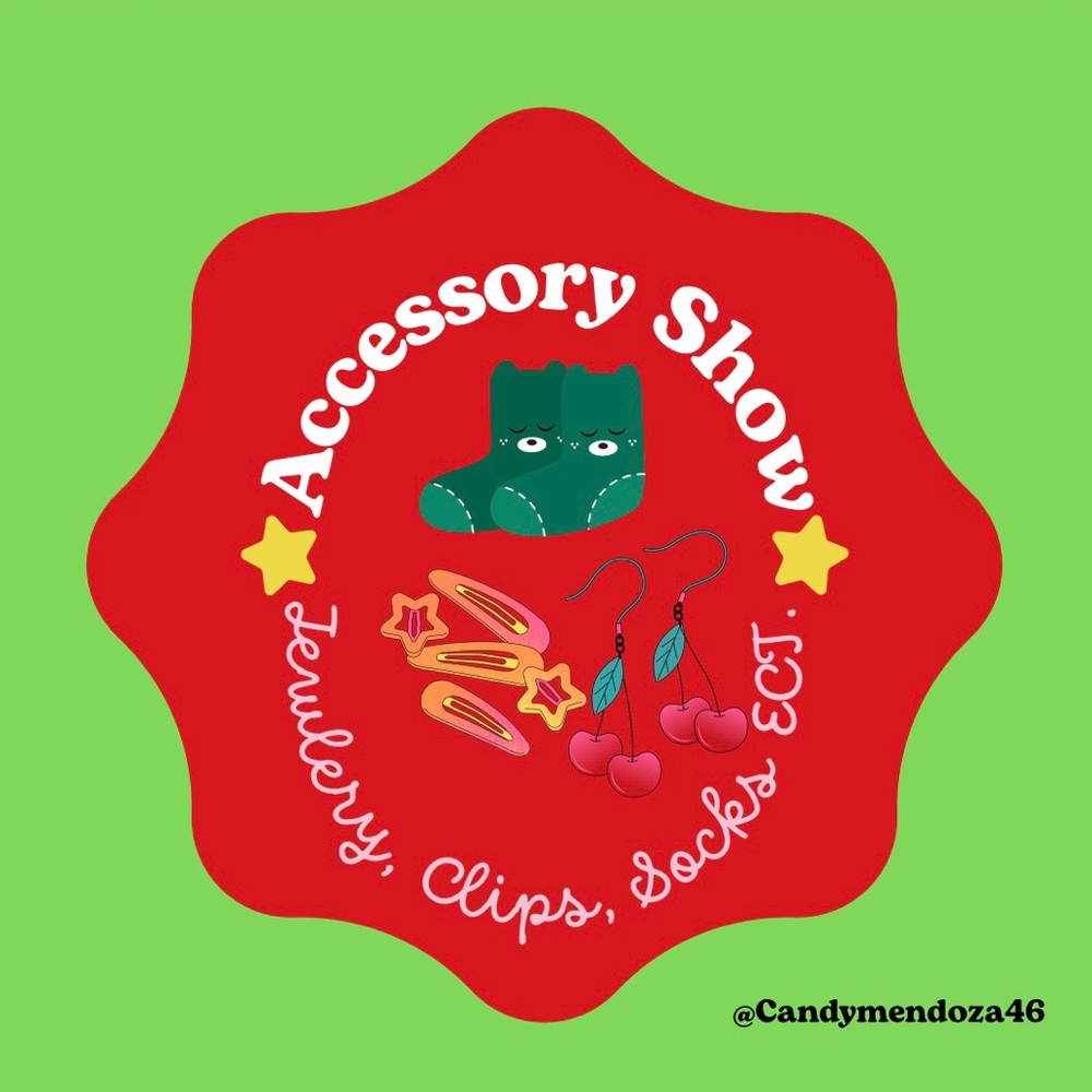 ACCESSORIES SHOW FLYER 🥳🕺🪩 GIVE IT A LIKE GET NOTIFIED WHEN I GO ON 🎉